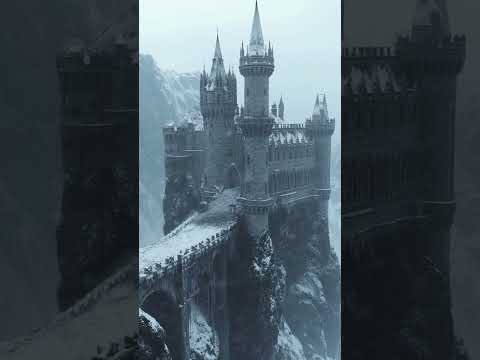 Dark Spooky Eerie Snow Castle: Wind Sounds for Sleeping on Castle Old  #heavysnowstormsounds