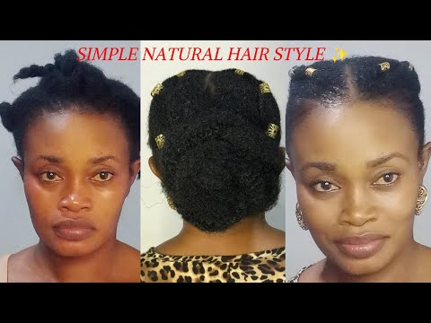 SIMPLE PROTECTIVE STYLE FOR NATURAL HAIR | SIMPLE NATURAL HAIRSTYLE