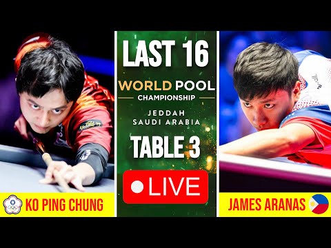 Ko Ping Chung vs James Aranas LAST 16 LIVE World Pool Championship 2025