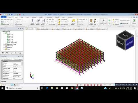Add Beam, column & Slab in Tekla structural Designer 2017