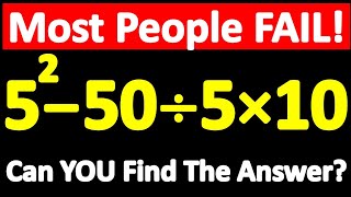 This Easy Math Question Is Fooling 90% of People! Can You Solve It? 🤔