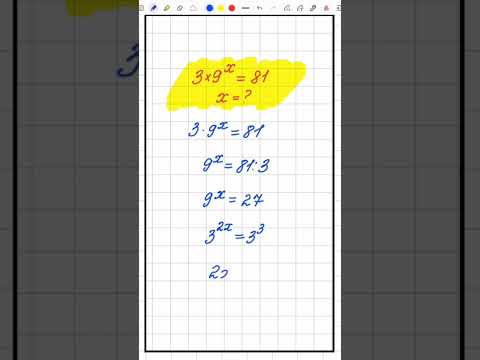 Only Math Geniuses Solve This | 3× 9^x = 81 #shorts #math #mathtricks