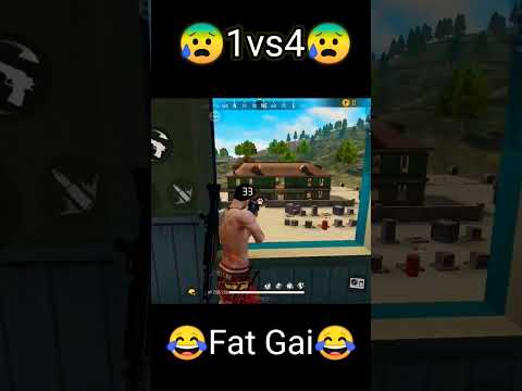 1 vs 4 हो गया 😰 बाल-बाल बचा।# #shorts #freefire #comedy#trending