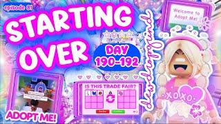 🐷 Starting Over 🐷 in Adopt Me! Poor to RICH Challenge! DAY 190-192 NEW ACCOUNT! #adoptme