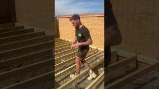 Framework for composite decking ⚒️ #construction #gardendesign #fyp #decking #constructionchannel