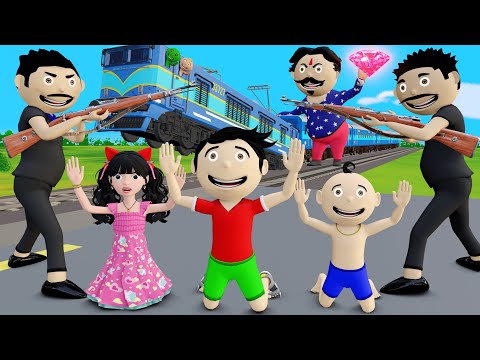 Bittu Sittu Aur Train | Train Wala Cartoon | Cartoon Comedy