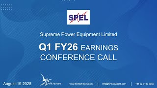 Supreme Power Equipment Limited Q1 FY26 Earnings Conference Call