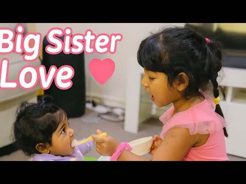 Big Sister Love 💖 Leah Cares for Her Baby Sister