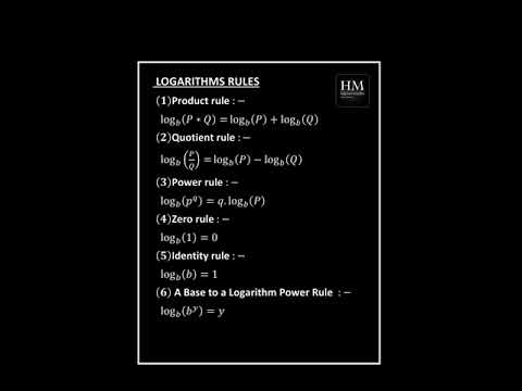 Logarithm Important Rules #shorts #ytshorts