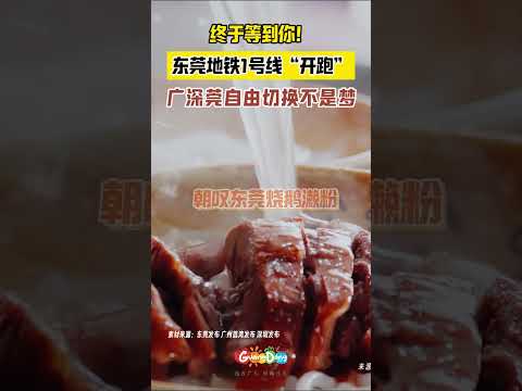 终于等到你！东莞地铁1号线 “开跑”，广深莞自由切换不是梦~（视频来源：广东文旅）＃文旅 ＃广东 ＃交通 ＃旅游 ＃东莞 ＃深圳 ＃地铁