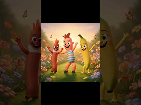 Chicken Banana and friends in garden #chicken #banana #chickenbananadance #cutebaby