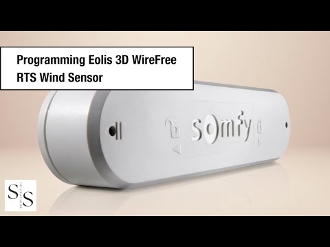 Somfy Eolis 3D WireFree RTS Wind Sensor Programming Instructions