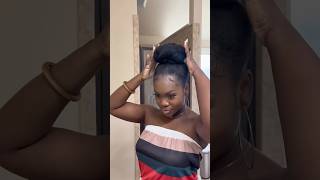 🔥Easy Gorgeous High Bun #shorts #protectivestyles #naturalhairtutorial #naturalhairstyles