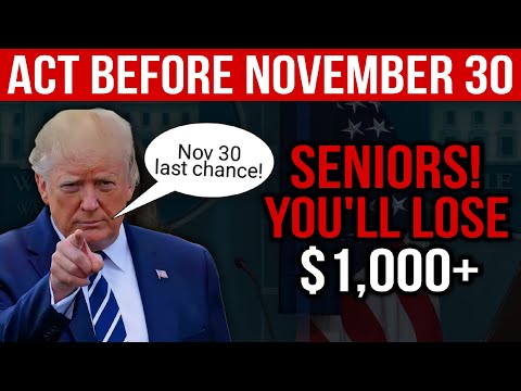 🚨WARNING! Millions to Lose $1,000s in Social Security & Medicare — DEADLINE Nov 30
