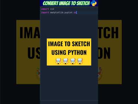 🤩Convert Image to Sketch Using Python! #shorts #pythonshorts #python #viratkohli