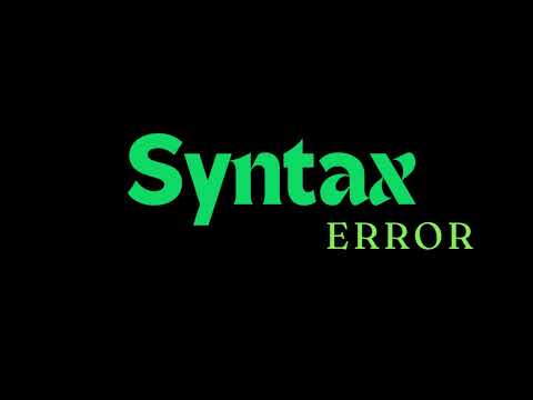 Syntax Error: The Coder's Anthem