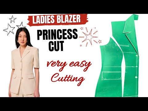 Ladies Blazer Cutting And Stitching #princessblazer