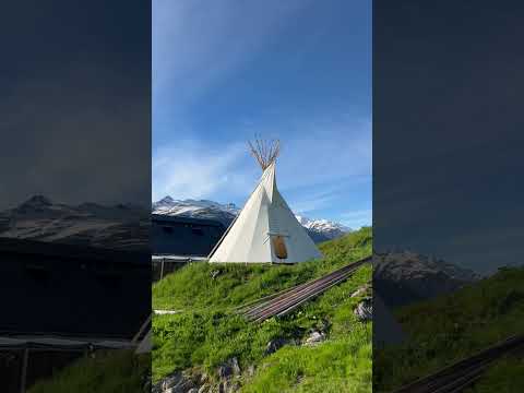 Tipi-Aufbau im Wallis | Chäserstatt | #shorts