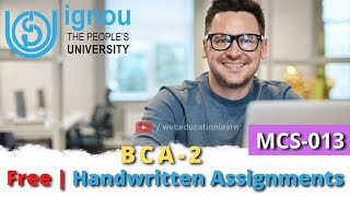 MCS-013 Solved Assignment 2021-22 | BCA 2nd semester Handwritten | Solved Assignment Free PDF Link.