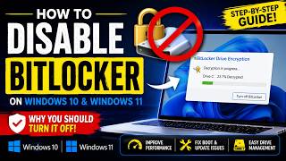 How to Disable BitLocker on Windows 10 & Windows 11 | Why You Should Turn It Off (Detailed Guide)