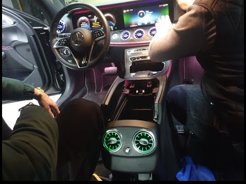 W213 Facelift 2022. 64 color 4D Tweeters, airvents and dinamic covers installed