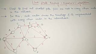 Dijkstra's shortest path algorithm | Link State Routing Protocol| Single Source Shortest Path-Greedy
