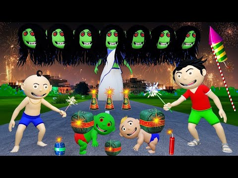 Pagal Bittu Sittu Aur Chirkut Cartoon | Diwali Ke Patakhe Cartoon | Pagal Beta | Desi Comedy Video