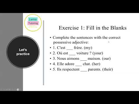 How To Pass Tef Exam As A Beginner In English For Beginners -LEVEL A1- POSSESSIVE ADJECTIVES -PART 6