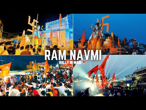 Massive Ram Navmi Rally in Wadi (Jn) |  the Biggest 💥 Celebration Ever #RamNavmi #rammandir #ram