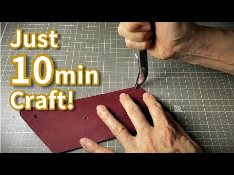DIY Leather Craft: Super Easy 10-Min Coin Purse Leather pattern