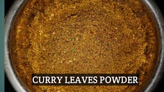 Curry leaves powder || కరివేపాకు పొడి ఇలా చేసుకోండి super tasty ga untadi try chesi chudandi