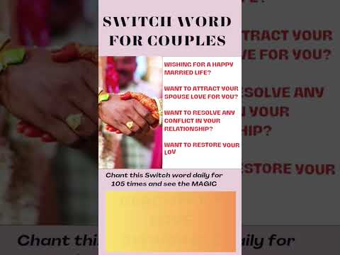 Switch word for Couples #ytshorts #youtubeshorts #switchword #numerology #couple