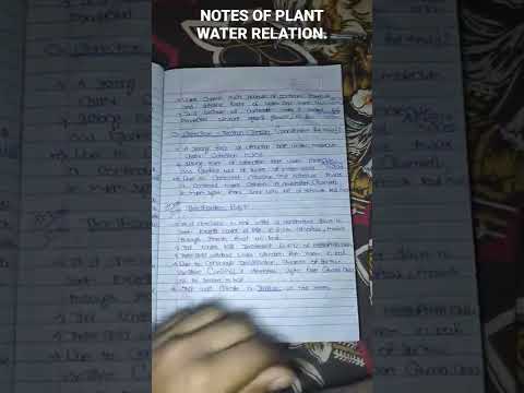 NOTES OF BIOLOGY || CHAPTER 6 PLANT WATER RELATION || MAHARASHTRA BOARD NEW SYLLABUS.