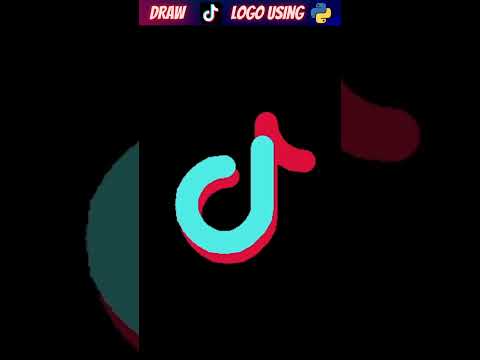 Draw TikTok Logo Using Python Turtle #shorts #pythonturtle #pythonshorts #python #tiktok