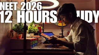 12 HOURS STUDY VLOG COMPLETE DAY ROUTINE NEET 2026 notes,questions,lectures 
