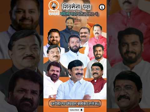 शिवसेना उद्धव ठाकरे यांची पहिली यादी प्रसिद्ध भाग ३  #shivsenacandidatelist #uddhavthackeray
