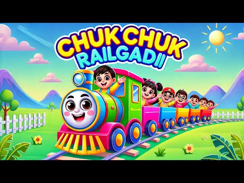 छुक छुक रेलगाड़ी   - Full rhyme in Hindi | Gadi Aayi Gadi Aayi Chuk Chuk Rhyme | Kids rhyme in hindi