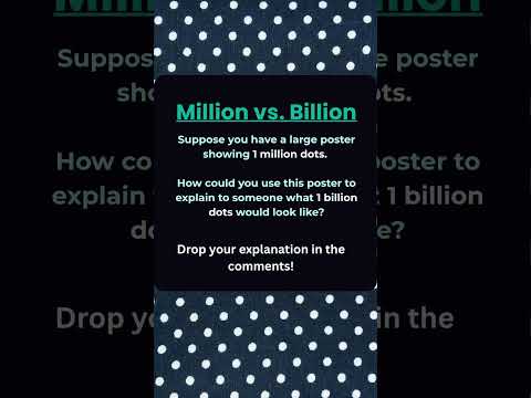 Million vs. Billion #million #billion #largenumbers #explain #domath #think #calculate #mathclix