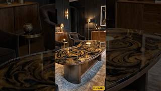This Luxury Table Looks Like Melted Gold #shorts #epoxy #diy