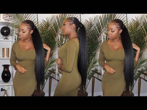 Super Sleek Long Ponytail for Natural Hair| Slick Ponytail for Type 4 Hair, Natural Hairstyles