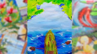 Acrilic Painting  🎨 BOAT 🎨| How to Draw | Magic Paintings