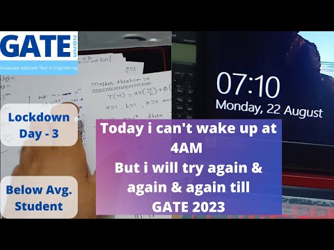 Gate aspirants || can't wake up at 4 AM || try to crack gate 2023 exam in 6 months