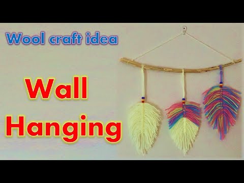 Wool craft idea| Pretty Wall hanging| Easy crafts with Yarn| Easy Wall hanging craft Idea| DIY