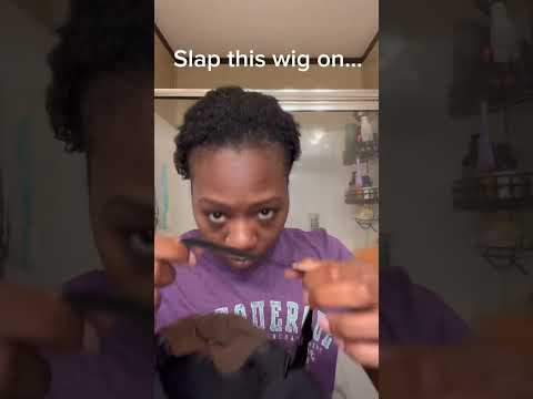 Who can relate? 😅 #funny#naturalhair#protectivestyles#gluelesswig#haircare#tiredmom#quickhairstyle