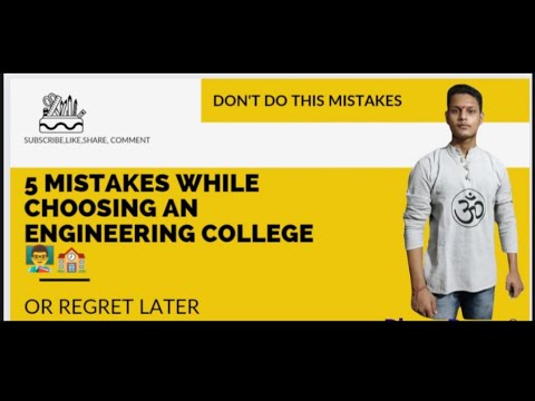 5 MISTAKES WHILE CHOOSING AN ENGINEERING COLLEGE 🏫 | DON'T DO THIS MISTAKES | #iit #mhtcet #jee.