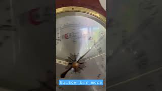 This Vintage Weather Barometer Has Hurricane Bob In Massachusetts as 1991 low point. #weather