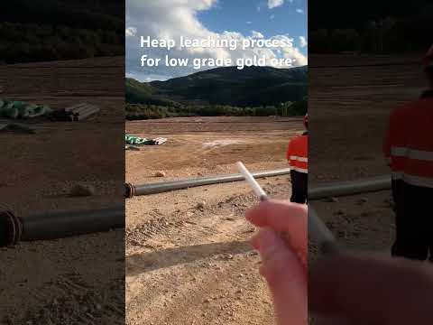The best way to separate gold from low gold grade ore#heap leaching# #goldextraction #mining #gold