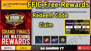FFCI Grand finals Redeem code✅ Tamil #gagamingyt