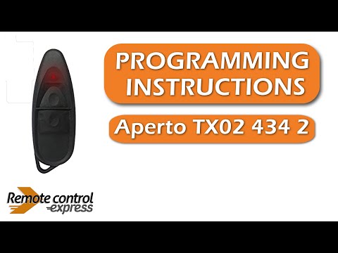 Programming my remote Aperto TX02 434 2