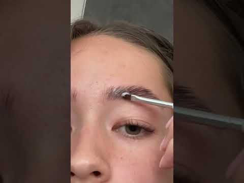 Look at this brow lamination process with Nanobrow #nanobrow #browlamination #eyebrowlamination
